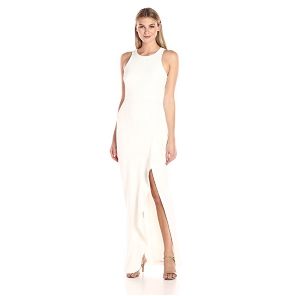 Xscape White Formal Form Fitting Dress